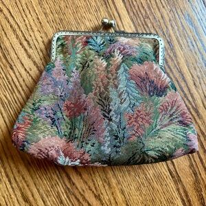 Vintage Floral Tapestry Clutch